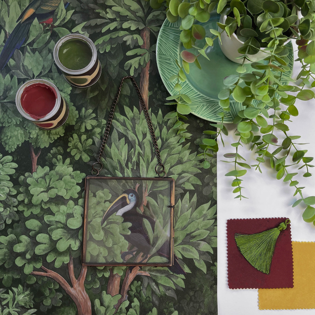 Tropical Treetops Wallpaper World of Wallpaper Green 50420