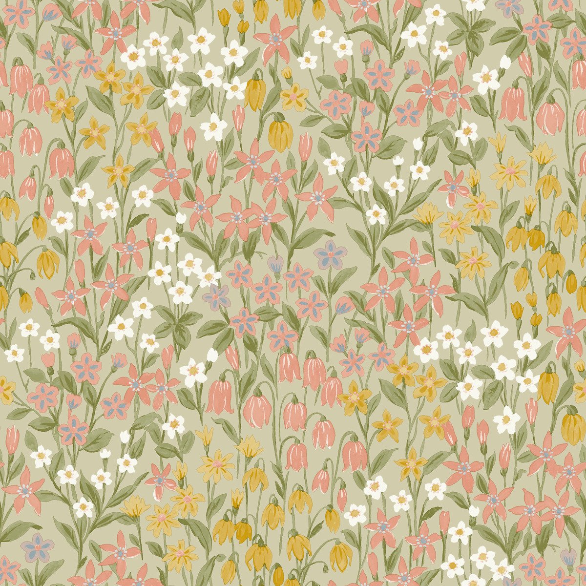 Bluebell Wood Wallpaper Sage Green World of Wallpaper WOW116