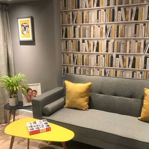 Fashion Library Bookcase Wallpaper Instagram @my_house_build