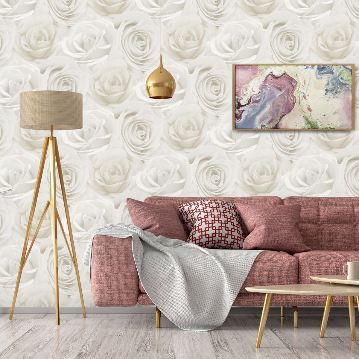 Melany Rose Wallpaper Ivory and Cream World of Wallpaper AF0015