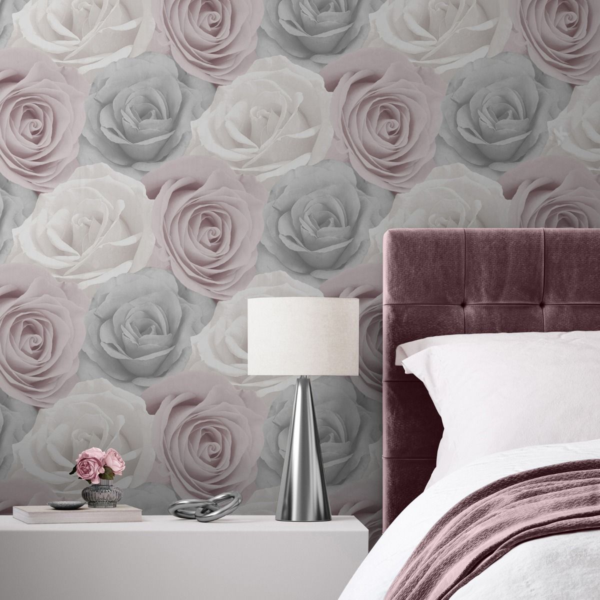 Melany Rose Wallpaper Pink World of Wallpaper AF0013